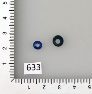 The glass beads from Meillionydd in their cleaned state.