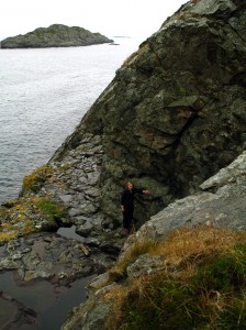 Figure 3: The greenstone quarry Hespriholmen on an islet in the sea outside Bømlo, Hordaland County. (Photo: Astrid J. Nyland)